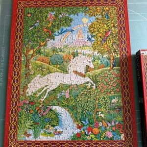 Vintage 1982 Springbok Song of the Unicorn Puzzle 500+ Pieces